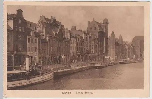 (60044) AK Danzig, Lange Brücke, vor 1945
