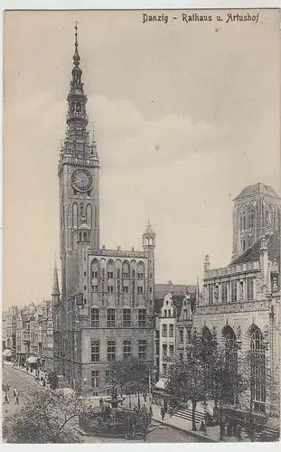 (45489) AK Danzig, Rathaus und Artushof, vor 1945