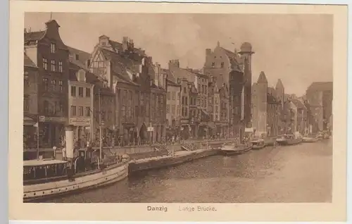 (36902) AK Danzig, Gdansk, Lange Brücke, vor 1945