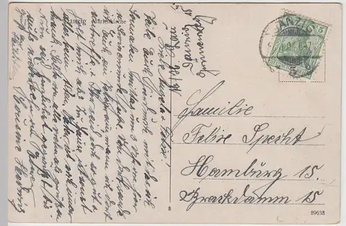 (107607) AK Danzig, Gdansk, Marienkirche 1904