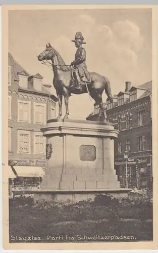 (6674) AK Slagelse, Schweizer Platz, Denkmal 1917