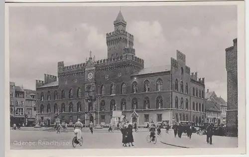 (38117) AK Odense, Rathaus, vor 1945
