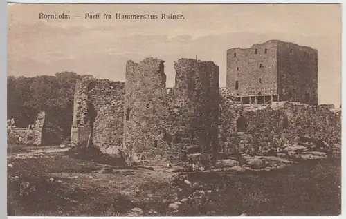 (28220) AK Bornholm, Parti fra Hammershus Ruiner 1910/20er