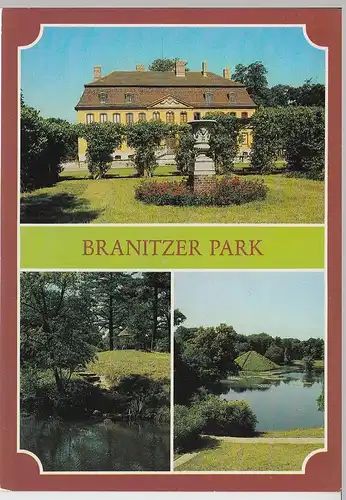 (92151) AK Cottbus, Branitzer Park, Mehrbildkarte, 1988