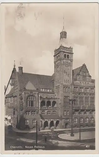 (90936) Foto AK Chemnitz, Neues Rathaus 1932