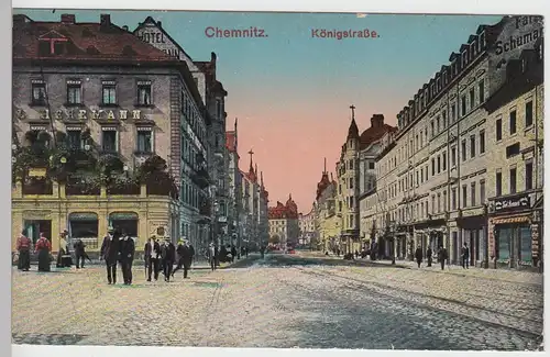 (89154) AK Chemnitz, Königstraße, Feldpost 1916