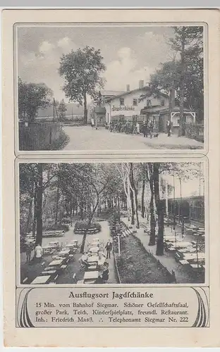 (88893) AK Chemnitz Siegmar, Jagdschänke, Feldpost 1916