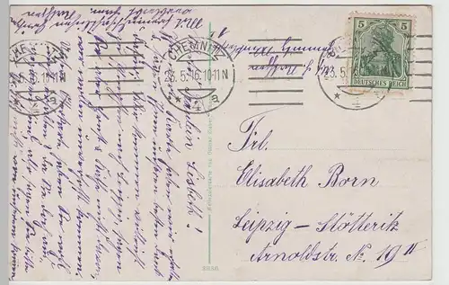 (82947) AK Chemnitz, Mehrbildkarte 1916