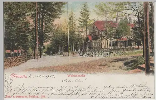 (82939) AK Chemnitz, Waldschänke, 1902