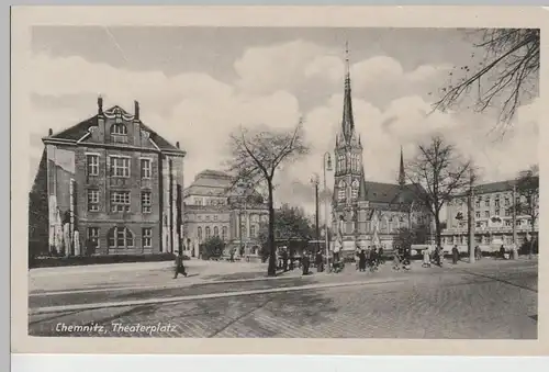 (77674) AK Chemnitz, Theaterplatz, nach 1945