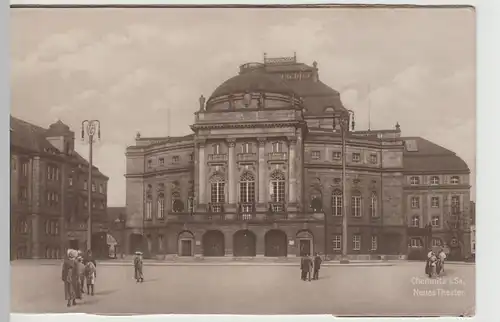 (77670) Foto AK Chemnitz, Neues Theater, aus Leporello 1920er