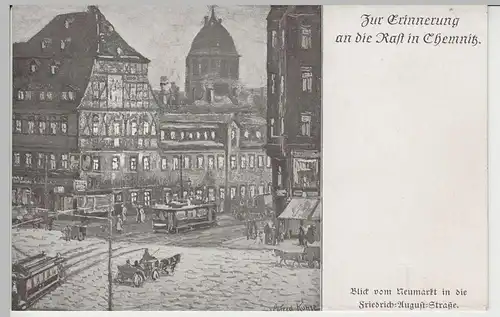 (73674) Künstler AK Alfred Kunze, Chemnitz, Sa., Friedrich August Straße