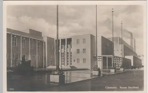 (73672) Foto AK Chemnitz, Sachs., Neues Stadtbad, vor 1945