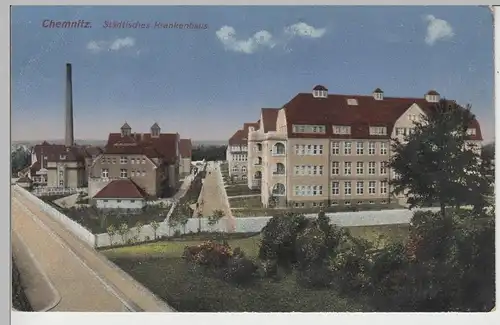 (70916) AK Chemnitz, Städtisches Krankenhaus, vor 1920
