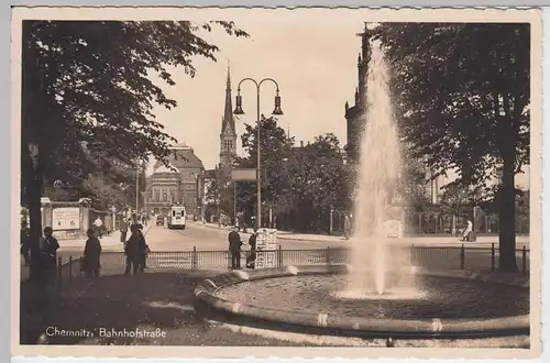 (51872) Foto AK Chemnitz, Bahnhofstraße, 1937