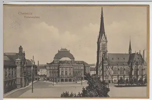 (25179) AK Chemnitz, Theaterplatz, vor 1945