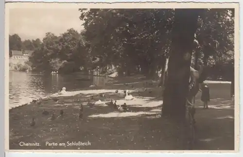 (16855) Foto AK Chemnitz, Schlossteich 1939