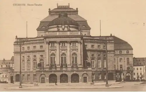 (12) AK Chemnitz, Neues Theater 1918