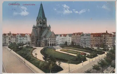 (111060) AK Chemnitz, Lutherkirche 1915