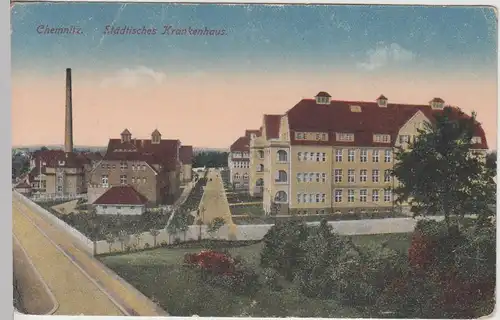 (110971) AK Chemnitz, Städtisches Krankenhaus, 1910/20er