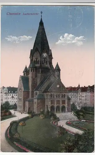 (109725) AK Chemnitz, Lutherkirche 1919