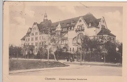 (109601) AK Chemnitz, Zimmermannsches Sanatorium 1920