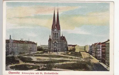 (109500) AK Chemnitz, Körnerplatz, St. Markuskirche, bis 1905