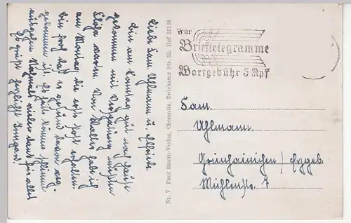 (109474) AK Gruß aus Chemnitz, Stadtbad, Brunnen, Rathaus, Markt 1942