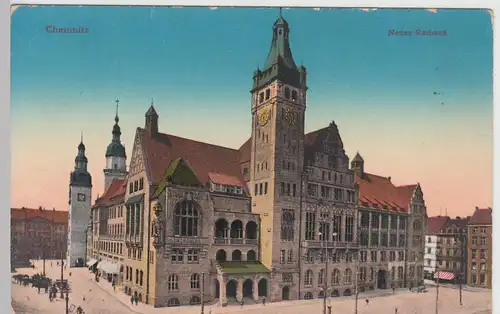 (106511) AK Chemnitz, Neues Rathaus, 1910er