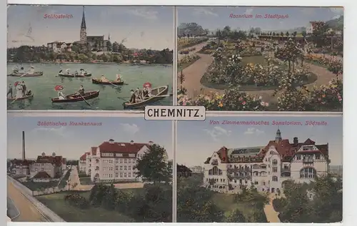 (103108) AK Chemnitz, Mehrbildkarte, 1916