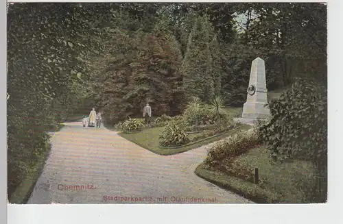 (101210) AK Chemnitz, Stadtpark, Claußdenkmal 1915