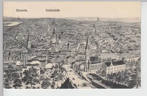 (101209) Künstler AK Chemnitz, Panorama, um 1906