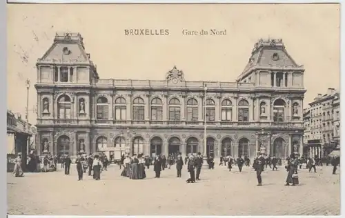 (7378) AK Brüssel, Bruxelles, Nordbahnhof 1911