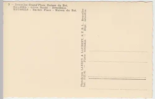 (53780) Foto AK Bruxelles, Brüssel, Grand Place Maison du Roi, nach 1945