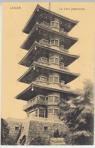 (25003) AK Laken, Brüssel, Tour Japonaise, vor 1945