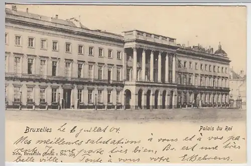 (21689) AK Bruxelles, Brüssel, Palais du Roi 1904