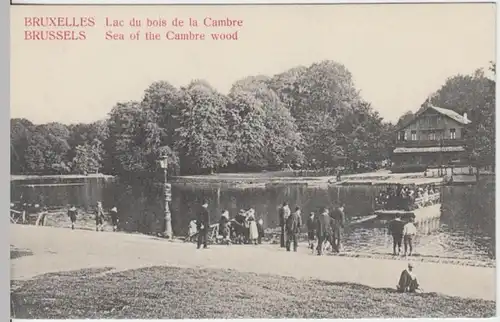 (15772) AK Brüssel, Bruxelles, Cambre Wald, See, vor 1945