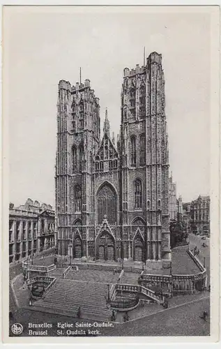 (10784) AK Brüssel, Bruxelles, Eglise Sainte-Gudule vor 1945