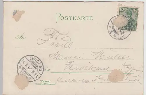 (97239) AK Gruss aus Bremen, Hafenhaus, Totale, Litho 1900