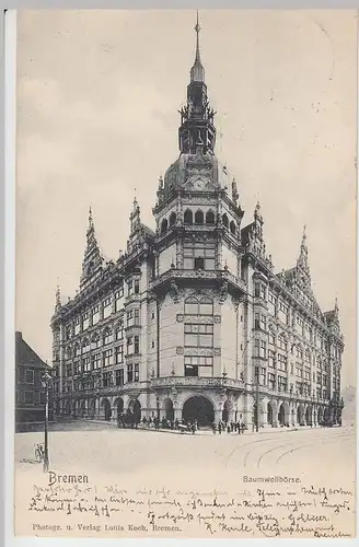 (93886) AK Bremen, Baumwollbörse, 1902