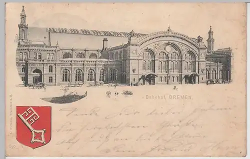 (93539) AK Bremen, Bahnhof, 1900