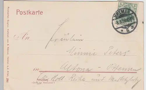 (89881) AK Gruss aus Blumenthal (Bremen), Heidmann's Sommergarten, vor 1905