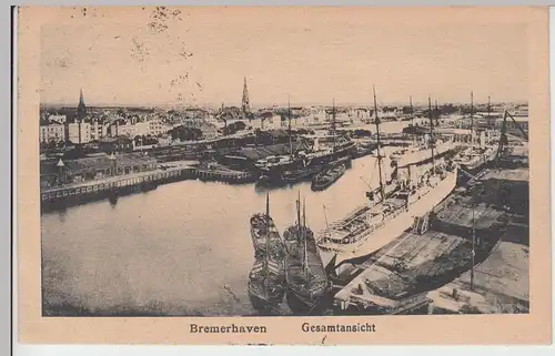 (87952) AK Bremerhaven, Gesamtansicht 1923