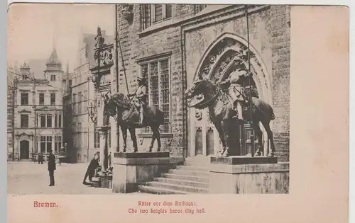 (68215) AK Bremen, Ritter vor dem Rathaus, bis 1905