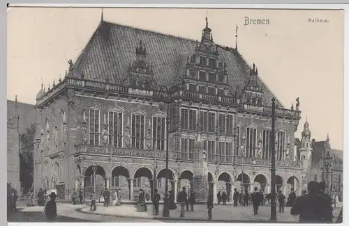 (50336) AK Bremen, Rathaus, 1905