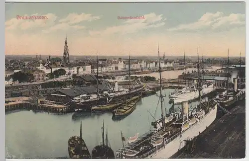 (41876) AK Bremerhaven, Gesamtansicht, 1910er