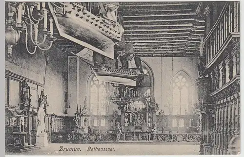 (39347) AK Bremen, Rathaussaal um 1905
