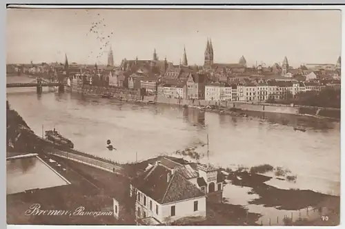 (30938) AK Bremen, Panorama, 1918