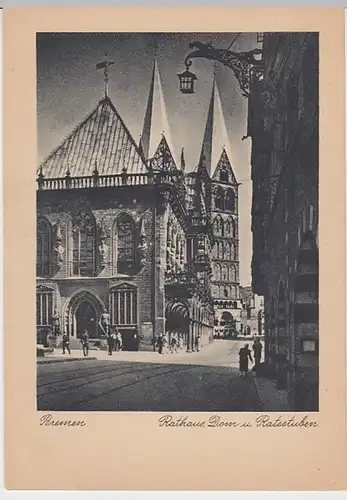 (23133) AK Bremen, Rathaus, Dom, Ratsstuben, vor 1945
