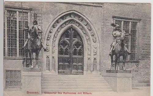 (113544) AK Bremen, Rathaus, Südportal, Ritter 1913